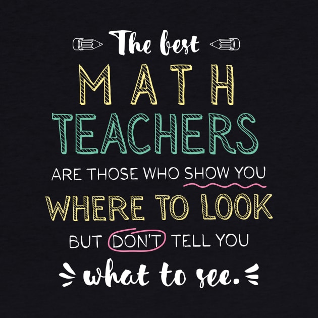 The best Math Teachers Appreciation Gifts - Quote Show you where to look by BetterManufaktur